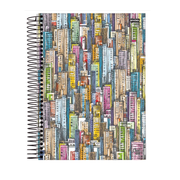 Caderno Universit Rio Mat Ria Folhas Flow Line Jandaia Papelaria