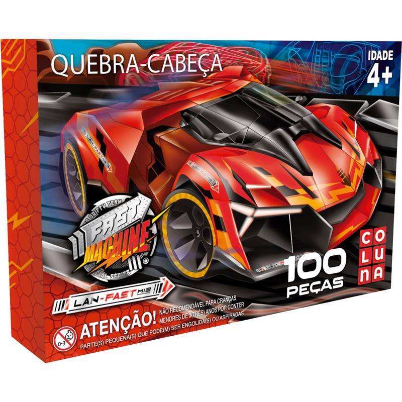 Quebra Cabeça 150 Peças Carro De Corrida Fast Machine Infantil