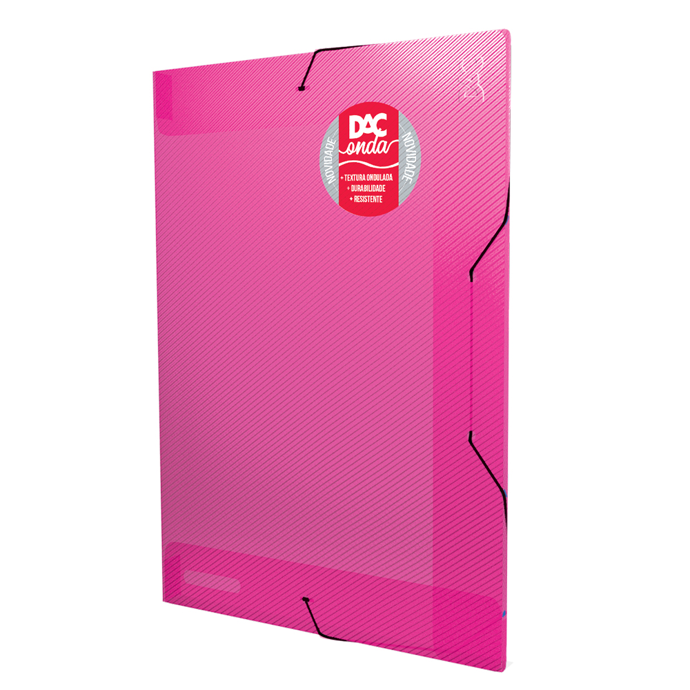 Pasta com Elástico Fina Plástica Ofício Verde Dac Papelaria Castelo