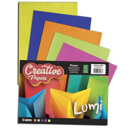 Bloco Papel Criativo Fluorescente Vmp A4 5 Cores 50 Folhas - Bell Papelaria  Livraria Uniformes Material Escolar e Escritório