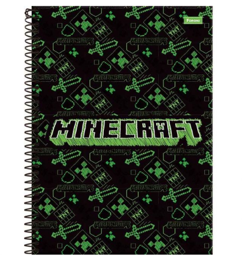 Caderno Cartografia Desenho Minecraft 80 folhas - Foroni