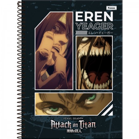 Caderno Attack On Titan Shingeki No Kyojin 1 Materia 96folha