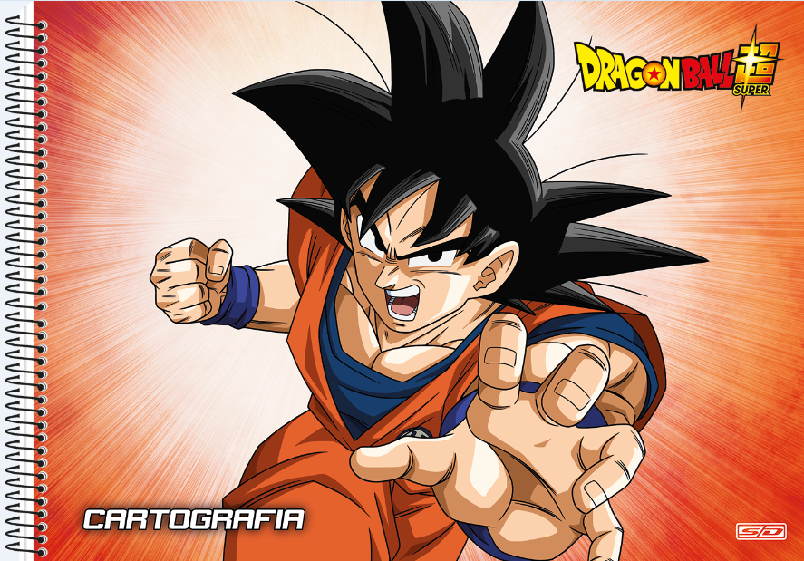 Caderno Dragon Ball Super de Desenho e Cartografia 96 Folhas em