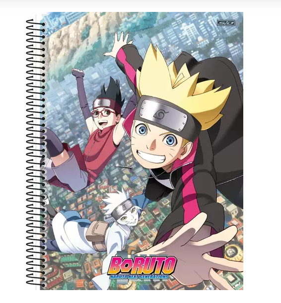 Caderno 1 Matérias Boruto Anime Naruto Universitário – Papelaria Giga