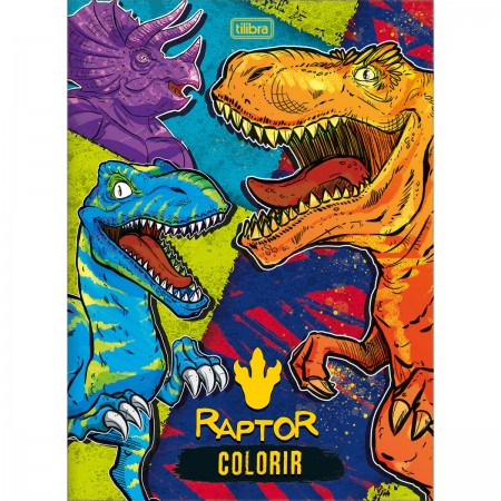 Caderno para colorir pintar - 200 Desenhos - Raptor Art - Caderno