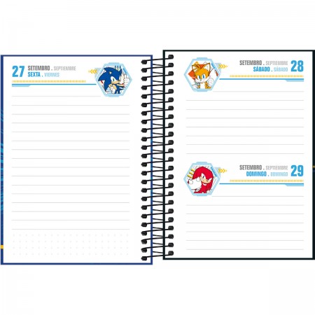 Caderno Brochura Sonic Let's Roll 80 Folhas Tilibra - Pedagógica