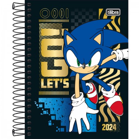 Caderno Espiral Capa Dura Universitário 1 Matéria Sonic 80 Folhas - Capa  cinza - Let's roll - Sortido