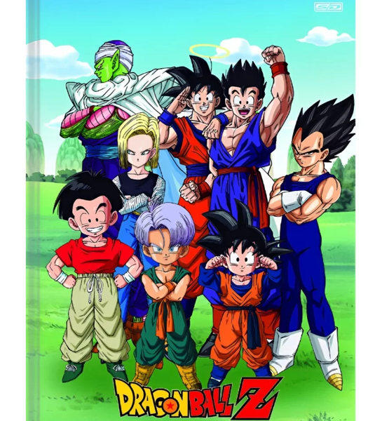 Caderno Desenho Dragon Ball Capa Dura Grande 60 Folhas - SÃO