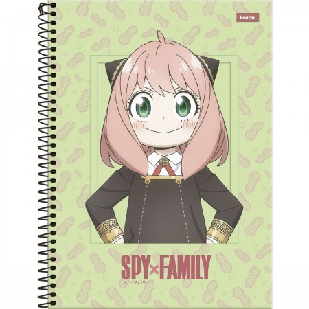 Caderno Universitário 10 Matérias 160 Folhas Spy Family Foroni