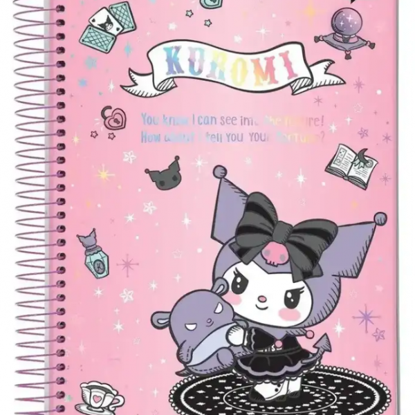 KUROMIchan꒰ᐢ‎˵•ﻌ•˵ᐢ꒱ページ セラム　×80包 Caderno Universitário 1 Matéria 80 folhas Kuromi Jandaia